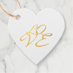 Liefde Roze Goud Kleur Calligrafie Schrift Bedankjes Labels