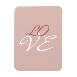 Liefde Roze Goud Kleur Calligrafie Schrift Magneet