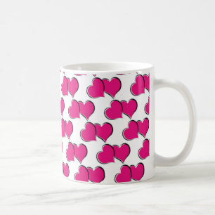 Liefde roze harten mok