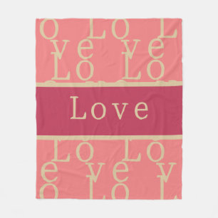 Liefde roze typografie patroon fleece deken