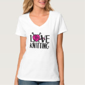 Liefde roze zwarte vlek t-shirt (Voorkant)