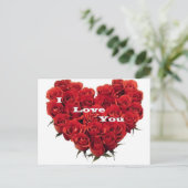liefde rozen. briefkaart (Staand voorkant)