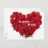liefde rozen. briefkaart (Voorkant / Achterkant)