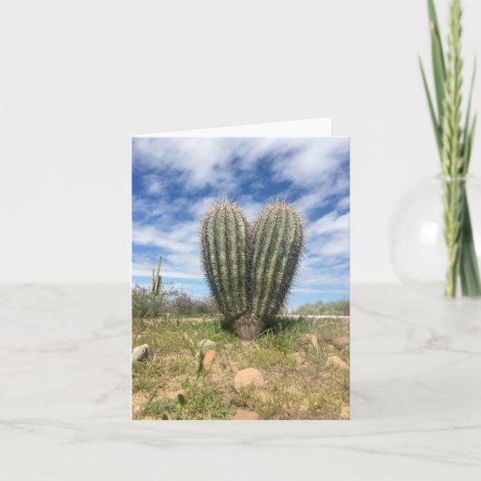 liefde saguaro notecard kaart (Voorkant)