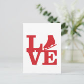 Liefde Schaats Briefkaart (Staand voorkant)