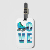 Liefde schaatsen bagagelabel (Voorkant (verticaal))
