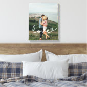 Liefde schattig grillig script paar foto canvas afdruk (Insitu (Slaapkamer))
