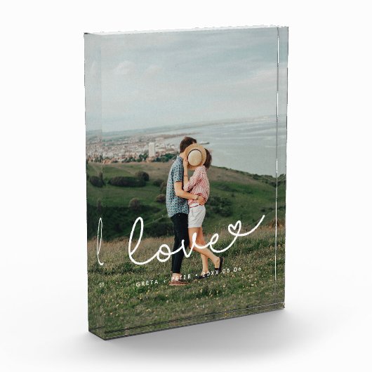 Liefde schattig speels script koppel fotoblokken (Links)