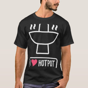 Liefde Schattige Chinees Hot Pot Stoomboot Hotpot T-shirt