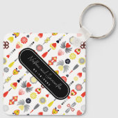 LIEFDE Schattige minimalistisch Jubileum Sleutelhanger (Achterkant)