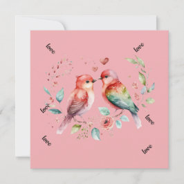 Liefde schattige valentijnsdag liefdesduif vakanti feestdagenkaart