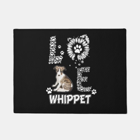 Liefde schattige Whippet Deurmat (Voorkant)