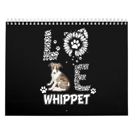 Liefde schattige Whippet Kalender (Hoes)