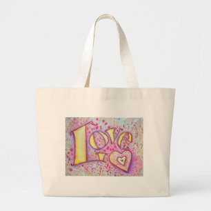 Liefde schilderen grote tote bag