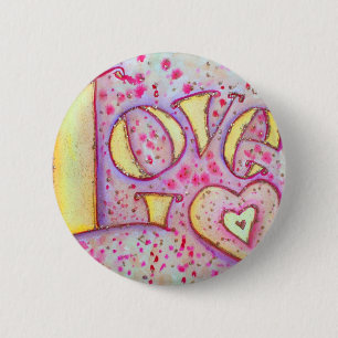 Liefde schilderen ronde button 5,7 cm