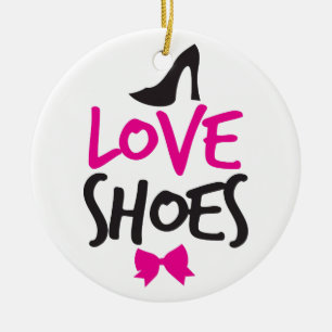 Liefde schoenen met een schattige boog keramisch ornament