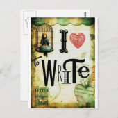 Liefde schrijven briefkaart (Voorkant / Achterkant)