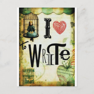 Liefde schrijven briefkaart