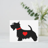 Liefde scottie briefkaart (Staand voorkant)