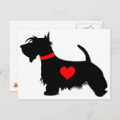 Liefde scottie briefkaart (Voorkant / Achterkant)