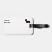 Liefde Scottie hond bagagelabel (Achterkant horizontaal)