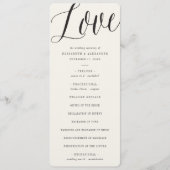 Liefde Script Calligraphy Geometric Classic Weddin Programma (Voorkant)