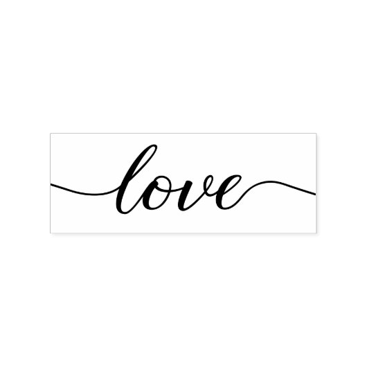 Liefde Script modern en elegant Rubberstempel (Afrduk)