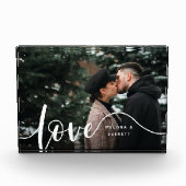 Liefde Script Overlay Couples, aangepast Fotoblokken (Voorkant)
