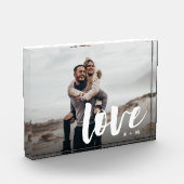 Liefde Script Overlay Personalized Couples Fotoblokken (Links)