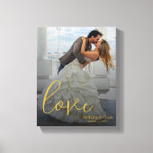 Liefde Scripted Gepersonaliseerde Huwelijkscadeau  Canvas Afdruk (Voorkant)