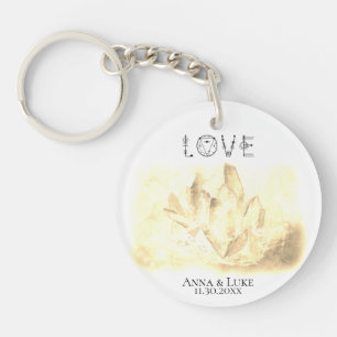 *~* "LIEFDE" Sepia Kristallen Feesten SWAG Bruilo Sleutelhanger