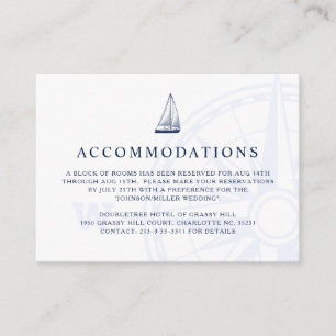 Liefde Set Zeil Nautische Bruiloft Accommodaties Informatiekaartje