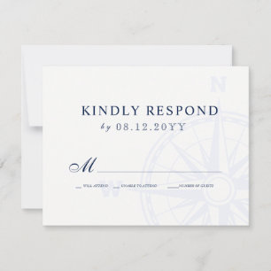 Liefde Sets Zeil Nautische Bruiloft RSVP