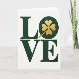 Liefde Shamrock Smaragd Kaart