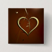 Liefde Shards of Gold Badge Vierkante Button 5,1 Cm (Voorkant)