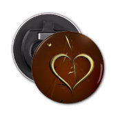 Liefde Shards of Gold Bottle Open Button Flesopener (Voorkant)