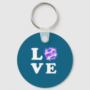 Liefde Shirt Honkbal Fans Honkbal Spelers Sleutelhanger