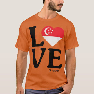 Liefde Singapore vrienden T-shirt