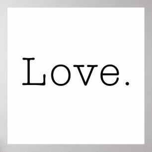 Liefde. Sjabloon zwart-witliefdesofferte Poster