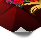 Liefde Skulls met Poster/afdruk Poster (Hoek)