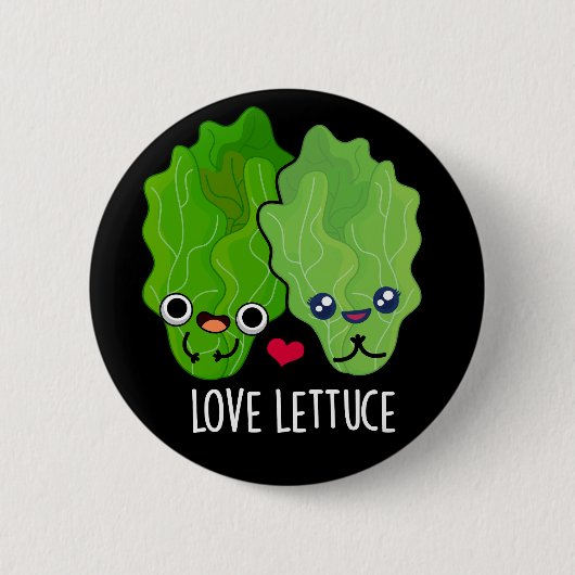 Liefde Sla Grappige Veggie Pun Ronde Button 5,7 Cm (Voorkant)