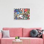 Liefde sloten canvas afdruk (Insitu (Woonkamer))