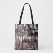 Liefde sloten en Eiffeltoren. Parijs. Frankrijk. Draagtas (Voorkant)