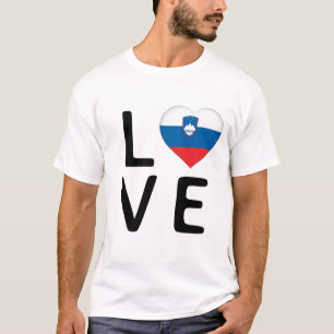 Liefde - Slovenië vlag T-shirt