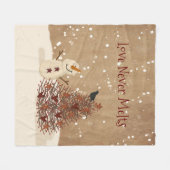 Liefde smelt nooit fleece deken (Voorkant (Horizontaal))