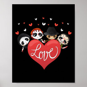 Liefde Snoep Hart Schattige Killer Horror Film Ant Poster