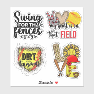 Liefde Softball Sticker