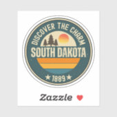 Liefde South Dakota - SD State Souvenir Sticker (Vel)