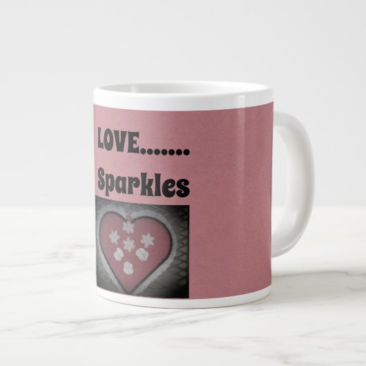Liefde....Sparkles Extra Grote Beker (Voorkant rechts)