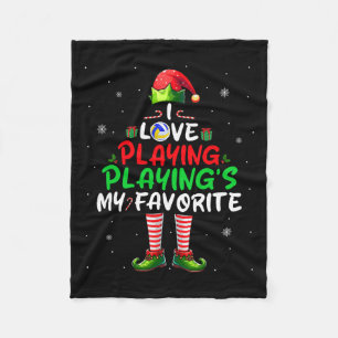 Liefde spelen is mijn favoriete kerstvolleybal fleece deken